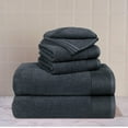 thumbnail image 3 of GLAMBURG Ultra Soft 6 Pack Cotton Towel Set, Contain 2 Bath Towel 28x55 inch, 2 Hand Towel 16x24 inch & 2 Wash Coth 12x12 inch, Compact Lightweight Quickdry Towel Set for Everyday use - Charcoal Grey, 3 of 8