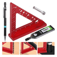 thumbnail image 3 of Carpenter Square Woodworking,Small Square Tool With Fixed Angle Pin And 0.09mm Mechanical Pencil - Precision Accurate, 3 of 7