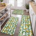 thumbnail image 2 of Yellow Lemon Fruits StripedGreen Pattern Kitchen Rugs Sets Of 3,Kitchen Runner Rugs Non Skid Washable,Decorative Kitchen Floor Mats for Kitchen,Sink,Laundry,17"x30"+ 17"x47" + 17"x59", 2 of 6