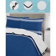 thumbnail image 4 of Quilts Twin Size Bedding Set, Blue Striped Lightweight Quilted Comforter, Farmhouse Blue White Stripes Soft Reversible Bedspread Coverlet with Pillow Covers for All Season, 68" x 86", 4 of 7