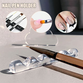 Bueautybox Acrylic Nail Brush Display Holder, Round/Heart Shaped 12 Holes Make-Up Brush Pen Stand Rack Display Organizer, Size: 8.6, Gold