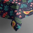 thumbnail image 5 of Pioneer Flower Floral Print Pattern Square Tablecloth, Waterproof Wipeable Spillproof Washable Table Cover for Home Kitchen Party Decor, 60"x60", 5 of 6