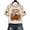 Earthy Yellow, variant on Bexdxz Women's Autumn-Themed Casual Crew Neck Short Sleeve T-Shirt Fall Vibes Cute Halloween Ghost Tee Beige L