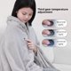 thumbnail image 2 of Premium Double Layer Poncho Blanket -No Sleeves Easy On Easy Off- Drape and Go- Top Christmas Gifts for Grandma, Gift for Mom and Elderly Women (Silver Grey), 2 of 5