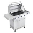 thumbnail image 5 of Monument Grills 4-Burner Propane Gas Grill with Stainless Steel Finish, Clear View Lid, LED Controls, Side Burner, 5 of 11