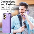 thumbnail image 5 of Nalacover for Samsung Galaxy A13 4G Wallet Case with Card Slots & Metal Finger Ring, Durable PU Leather Back Double Magnetic Botton Flip Kickstand Purse Shockproof Phone Case,Purple, 5 of 10