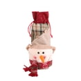 thumbnail image 1 of Funda para botella de vino, coche de Navidad, muñeca estéreo, lino, Universal, champán, cerveza, bolsa de encaje, funda para botella de vino Kits de decoración para fiestas Muñeco de nieve Toystoory HA070037-02B, 1 of 6