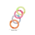 thumbnail image 3 of Soft Mesh Tube Donut Cat Toy with Bells, Interactive Teething Chew Ring for Indoor Cats, Crinkle Voice Kicking Toy for Tooth Th, Multicolor, by IHXORA, 3 of 6