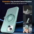 thumbnail image 2 of for iPhone 13 Case & iPhone 14 Case with Invisible  Ring Stand Translucent iPhone 13 & 14 Phone Case 6.1" [Compatible with MagSafe][Great Grip Feeling], Blue, 2 of 14