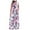 White, variant on Women's Casual Floral Printed Dress Short Sleeve Maxi Dress with Pockets(Pink,XXL)