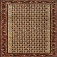 thumbnail image 1 of Ahgly Company Machine Washable Indoor Square Contemporary Peru Brown Area Rugs, 3' Square, 1 of 7