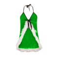thumbnail image 1 of Traje de Uniforme Lencería Gibobby Sexy encaje felpa Sling camisón vestido de Navidad Verde S, 1 of 5