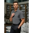 thumbnail image 7 of sogami Men's Short Sleeve Stretch Cotton Dress Shirt with Pocket Regular Fit Men's Gift, 7 of 7
