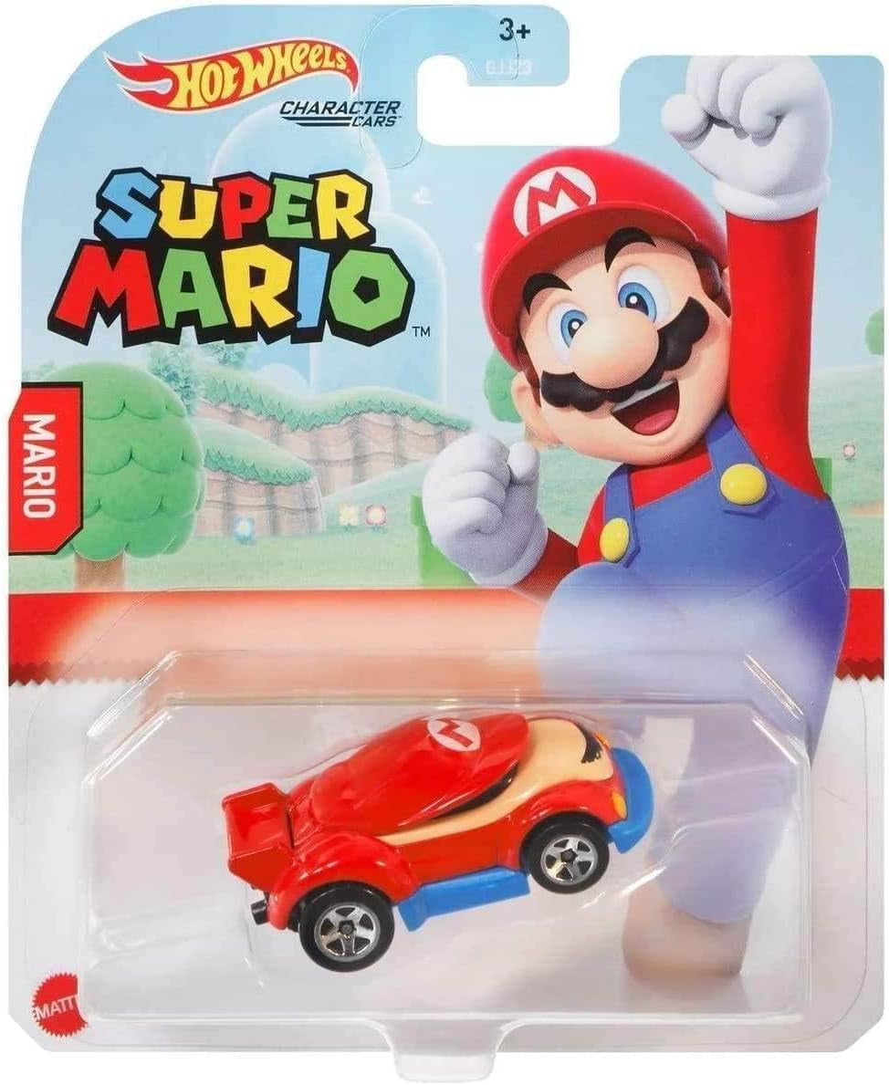 Hot Wheels 2021 Super Mario Character Cars Complete Set of 6 Diecast Vehicles from GJJ23-956G Release