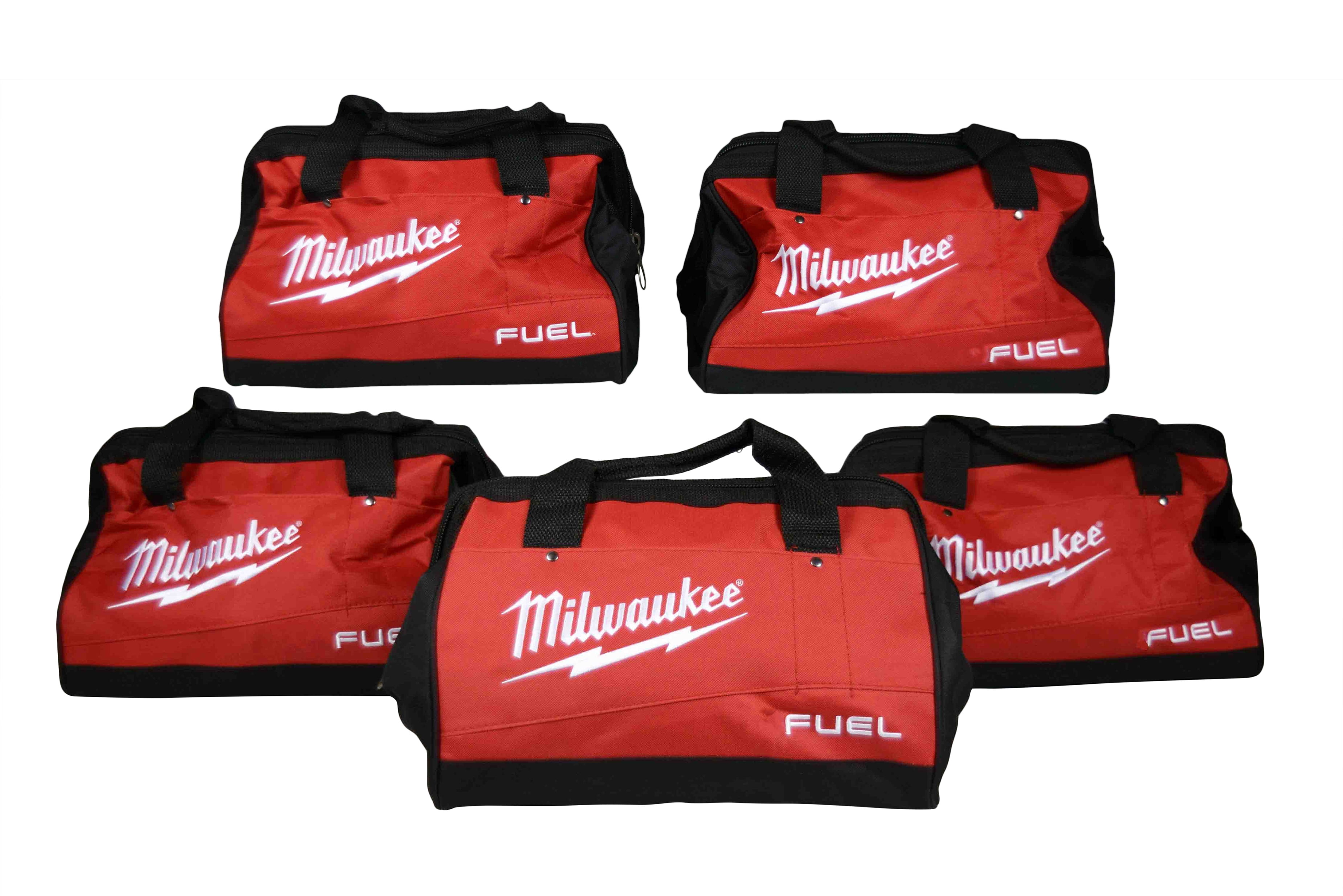 Milwaukee 13inch Heavy Duty Contractor FUEL Tool Bag 5 Pack