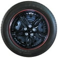 thumbnail image 3 of Autosmart 14" Wheel Covers, ABS, Glossy Black with Red Trim, Fits Most Cars, 4-Pack, 3 of 8