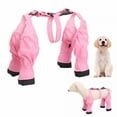 thumbnail image 6 of TELOLY Dog Suspender Boots, Dog Snow Pants with Attached Boots Waterproof Dog Snow Pants with Attached Boots Waterproof Dog Paw Boot Leggings Anti- (Pink, S), 6 of 7