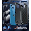 thumbnail image 2 of Compatible for iPhone 15 Case, 4 Corners with Airbags, Non-Slip Textured Grip Bumper Support Wireless Charging Military Drop Resistant for iPhone 15 - Gray, 2 of 14