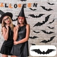 thumbnail image 2 of Maojin Decoración de Halloween Decoraciones de Halloween Decoración de Pared 96 Piezas Pegatinas de decoración de Halloween 3D Negro Espeluznante(Buy 2 Get 1 Free), 2 of 9