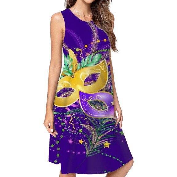 Lent Approaches Spring Summer Dresses For Women Fashion Dress Casual Sleeveless Loose Sundress With Pockets