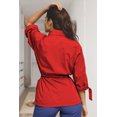 thumbnail image 2 of Gabardina con estilo solapa de cascada Rojo CH / MD, 2 of 2