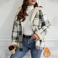 thumbnail image 2 of Women's Oversized Zip Up Hooded Jacket Coat Long Sleeve Outerwear with Pockets, Plaid Solid Color Casual Streetwear Loungewear Fashion Essential Gift for Women | CSEONE,Gray XL, 2 of 8