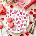 thumbnail image 6 of Elainilye 20PCS Valentine's Day Paper Napkins, Pink Heart Print Decorative Napkins for Couples Dinner, Party, Romantic Table Setting Supplies, 6 of 7