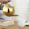 thumbnail image 4 of Stainless Steel Teapot Handled Tea Kettle Decorative Tea Maker Tea Ware, 4 of 9