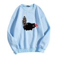 thumbnail image 3 of WEAIXIMIUNG Sweat à Capuche Rayé pour Femmes 3X Motif de Noël Mignon Col Rond Manches Longues pour Femmes Pull Décontracté de Vacances, 3 of 3