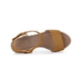thumbnail image 4 of Unique Bargains Sandales à Talons Hauts Plateforme pour Femmes Marron (Taille 6.5), 4 of 6