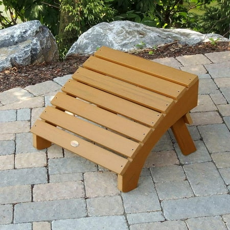 AD-OTL1-TFE Recycled Plastic Toffee Adirondack Outdoor Hamilton Furniture Folding Ottoman-Made in USA