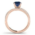 thumbnail image 2 of 1.15 Ct Halo Split Shank Sapphire & Diamond Engagement Ring Crafted - 14K Gold, 2 of 7