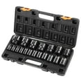 thumbnail image 2 of 1/2 Inches Drive Impact Socket Set 19-Piece, SAE Standard & Metric Combo, 6-Point Deep Wall Sockets for Impact Wrench, 2 of 11