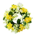 thumbnail image 2 of Spring Hydrangea Wreath for Front Door, Mixed Artificial Flower Garland Decorative Wreath for Office, Farmhouse and Spring Home Ornament,3.5 inch, 2 of 9