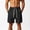 Black, variant on Men Cargo Shorts Pants Pockets Drawstring Elastic Waist Rugged Working Attire