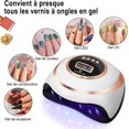 thumbnail image 4 of Lámpara de uñas de gel UV de 180 W, secador de uñas inteligente, lámpara de curado de esmalte de uñas, con 4 temporizadores (10/30/60/99 s), pantalla LCD, 4 of 5