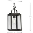 thumbnail image 2 of Grandbury Collection One-Light Transitional Antique Bronze Clear Glass Outdoor Hanging Light with DURASHIELD, 2 of 2
