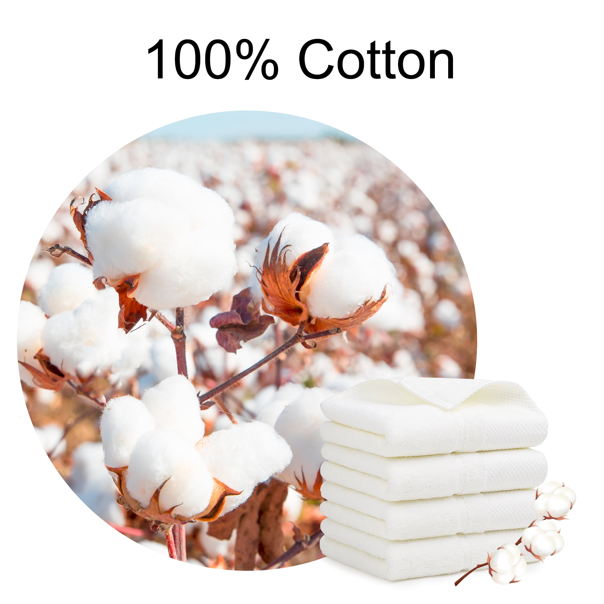 Unique Bargains 100% Cotton Absorbent Hand Towel Set 14"x30" Beige 4 Pcs