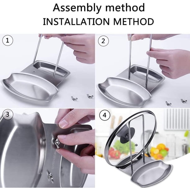 Support De Couvercle Et Cuillère En Inox – Range-couvercles Et Ustensiles De Cuisine