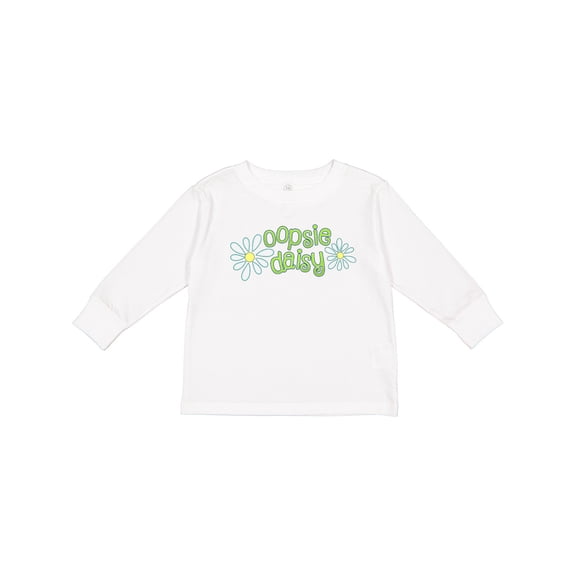 Inktastic Oopsie Daisy Boys or Girls Long Sleeve Toddler T-Shirt