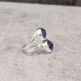 thumbnail image 5 of Natural Amethyst Ring, Rough Amethyst Gemstone Ring, Feb Birthstone, Double Stone, 925 Sterling Silver, Womens Ring, Christmas, Thanksgiving, Handmade, Statement Jewelry, Rough Gemstone Jewelry, 5 of 6