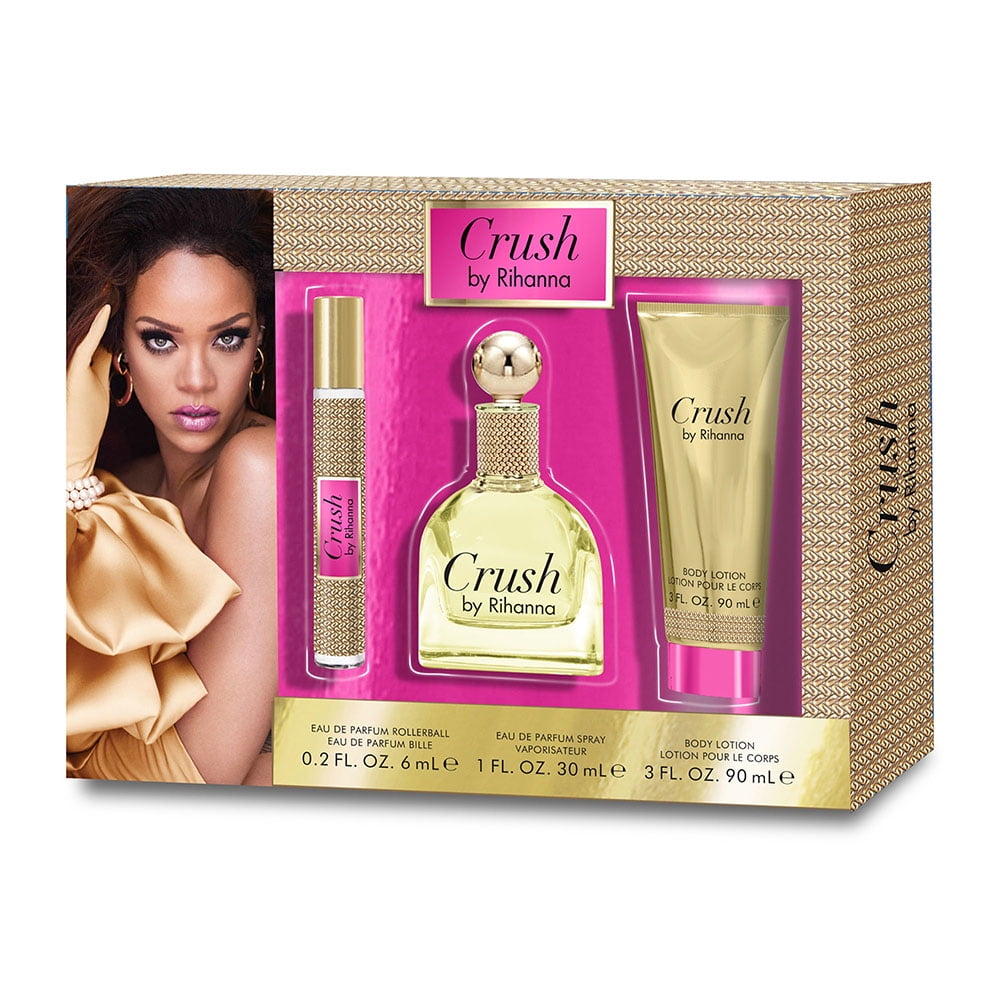 Rihanna RiRi Crush 3 Piece Perfume Gift Set for Women, Includes Eau De