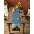 thumbnail image 5 of Farm Tractor Table Runner 36 Inches, Green Truck Country Rustic Field Harvester Bed Runner Dresser Scarves Tabletop for Indoor Outdoor Parties/Ceremony/Banquet, 13"x 36", 5 of 8