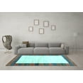 thumbnail image 3 of Ahgly Company Indoor Rectangle Abstract Light Blue Contemporary Area Rugs, 5' x 7', 3 of 4