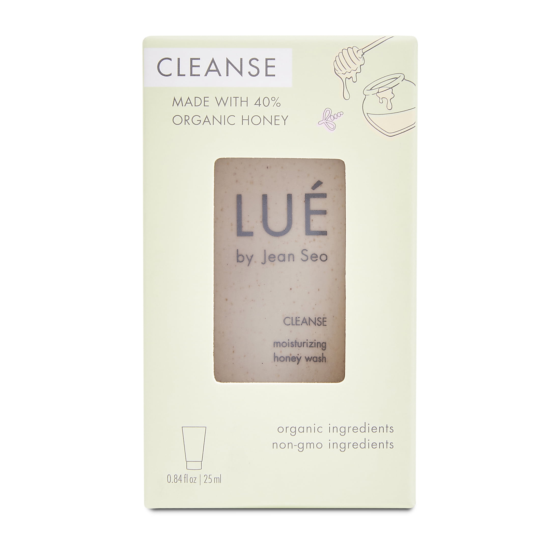 (2 pack) Lue by Jean Seo Cleanse Moisturizing Honey Wash to Go, Organic & Non-Gmo Ingredients, All Skin Types