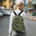 thumbnail image 7 of FORMRS Mini Backpack Purse for Women Quilted Travel Daypack Casual Shoulder Bag, Orange Flowers, 7 of 7