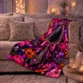 thumbnail image 6 of Floral Design with Ornate Mirror and Pumpkins Warm Flannel Blanket for Sunroom and Reading Nook, Art Lovers Autumn Celebration Gift, Festive Home Decor, 6 of 9