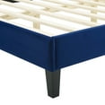 thumbnail image 6 of Tufted Platform Bed Frame, Full Size, Velvet, Blue Navy, Modern Contemporary Urban Design, Bedroom Master Guest Suite, 6 of 10