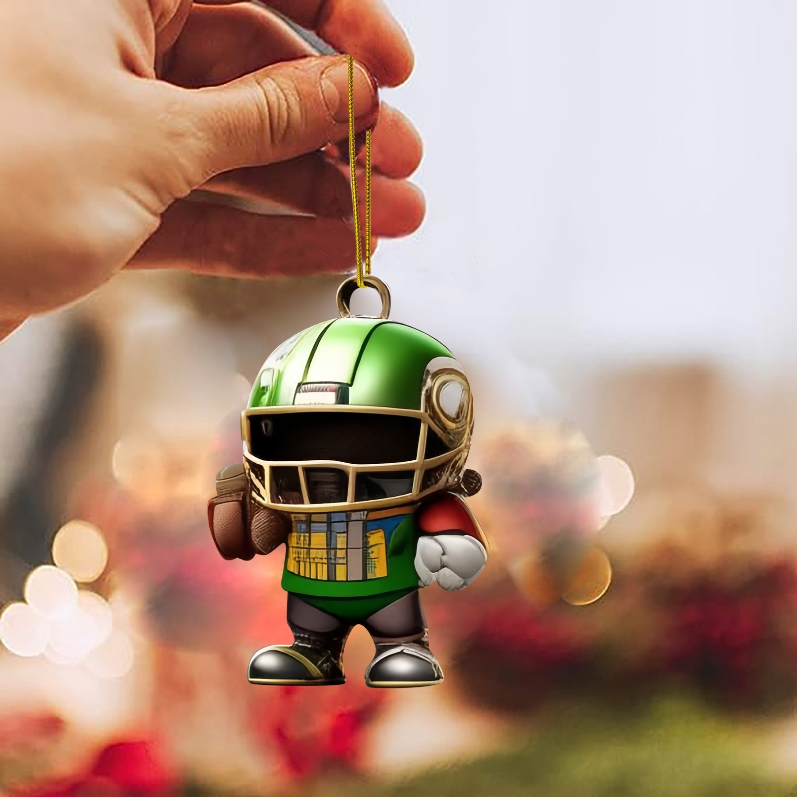 asddcavvf Interesting Super Wrist Style Rugby Player Acrylic Statue Keychain 2D Design A Sports Souvenir That Fans Can Collect Stone Rain Chains Door Beads for Doorways