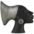 thumbnail image 6 of 4" x 9" Black Resin African Woman Sculpture, by DecMode, 6 of 7